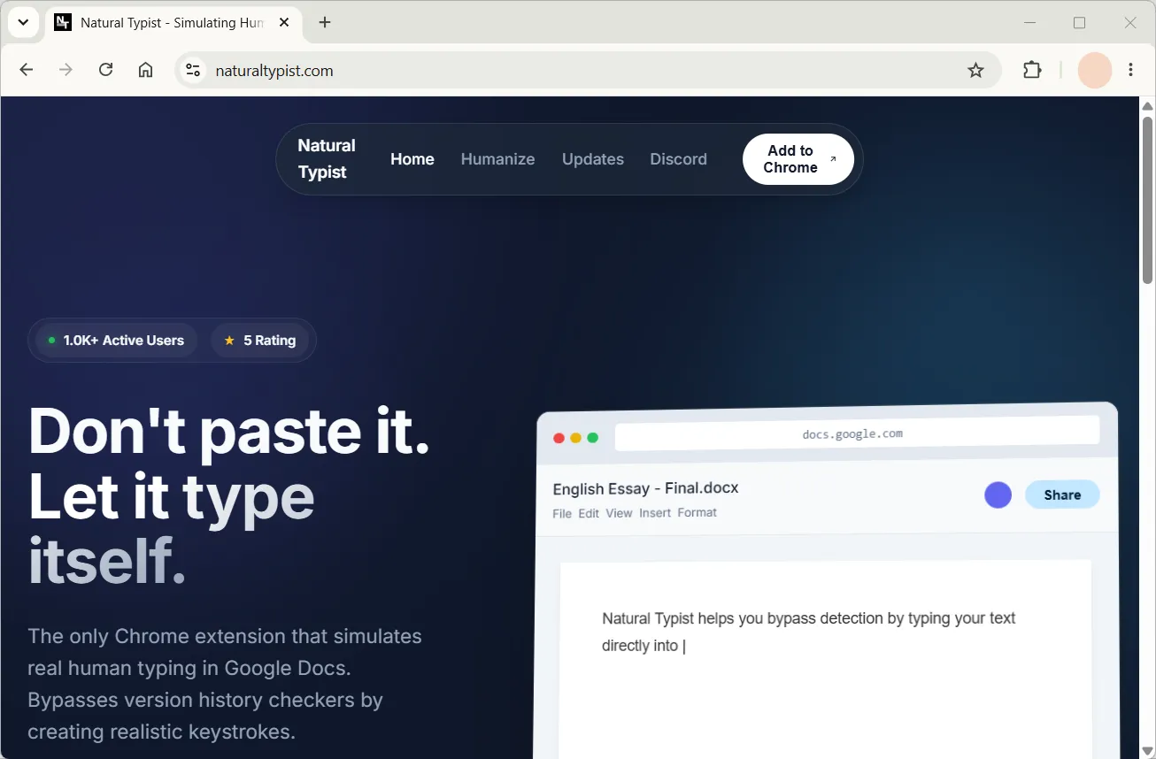 Screenshot of natural typst